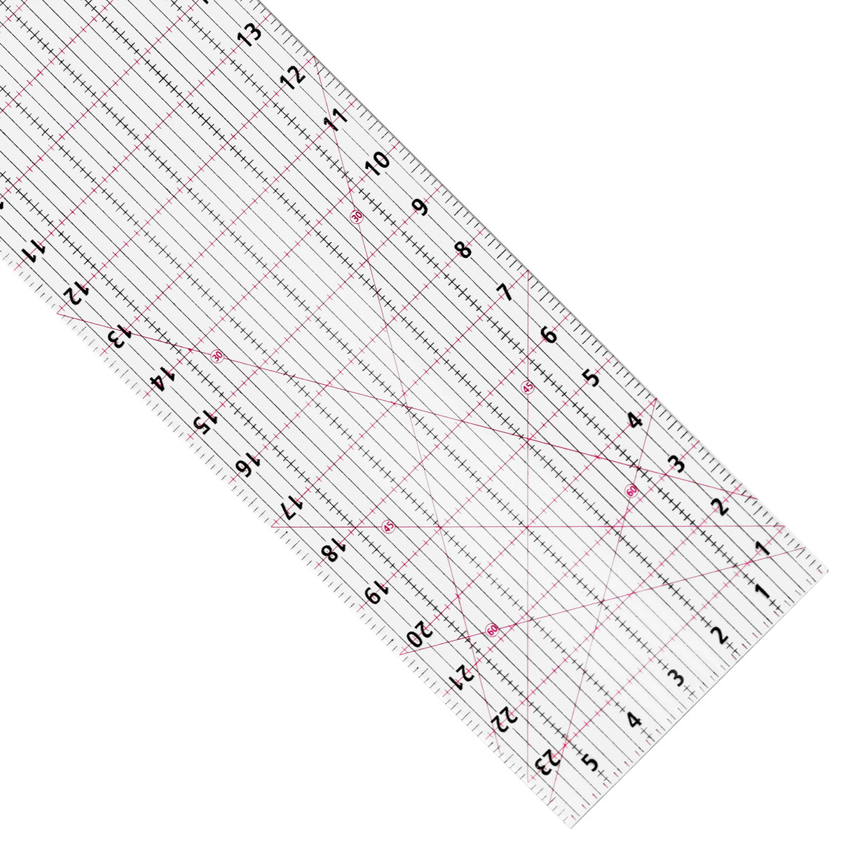 Birch Slotted Ruler Slotted HARFINGTON 45 Degree Double Strip Quilting Template Ruler - 6 ...