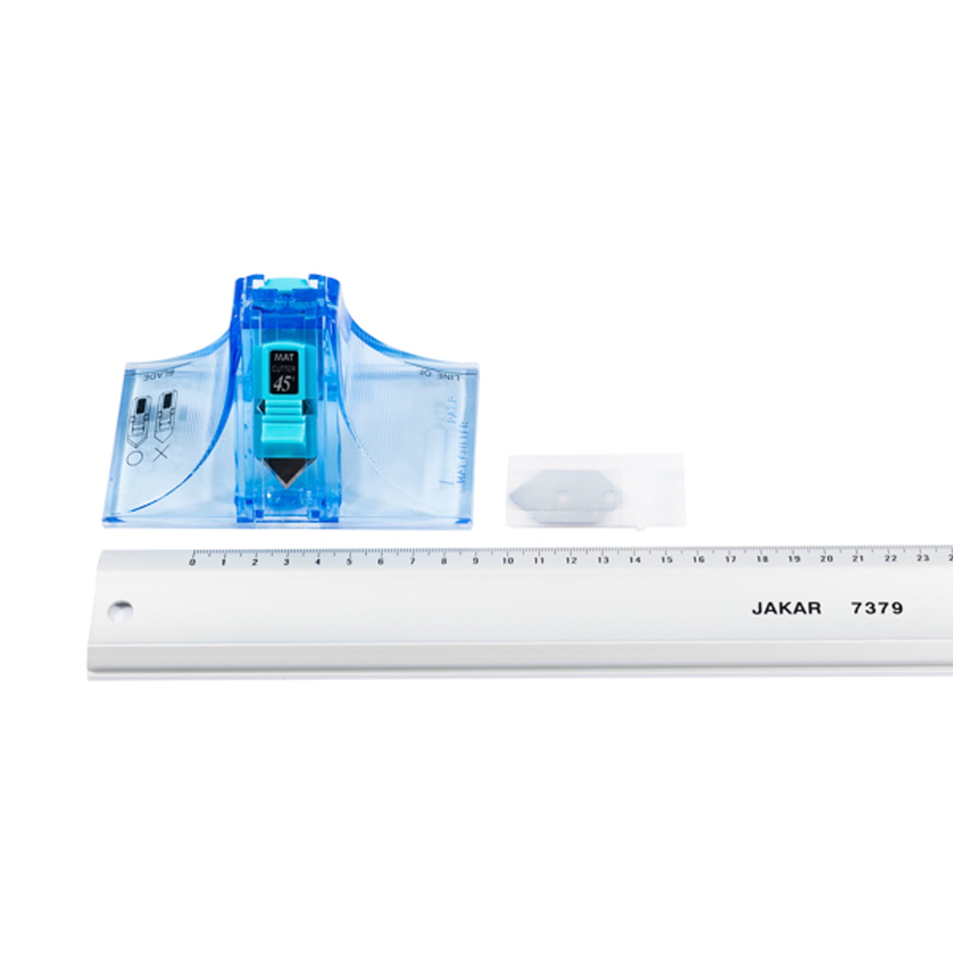 Jakar Mount Cutter Kit with 40cm Aluminium Ruler closeup