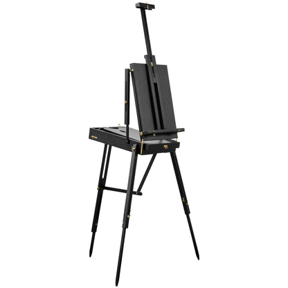 Slightly Damaged Item - Jullian Black Spirit French Easel with Carrying Bag