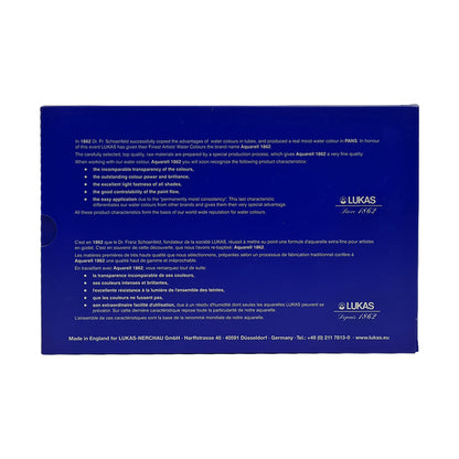 Lukas : 1862 : Watercolour Paint : Half Pan : Metal Tin : Set of 24
