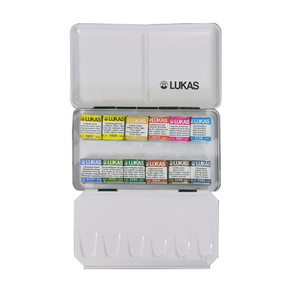 Lukas : 1862 : Watercolour Paint : Half Pan : Pocket Set of 12