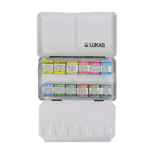 Lukas : 1862 : Watercolour Paint : Half Pan : Pocket Set of 12