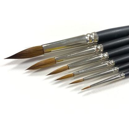 Seawhite Pure Kolinsky Red Sable Brush - Closeup