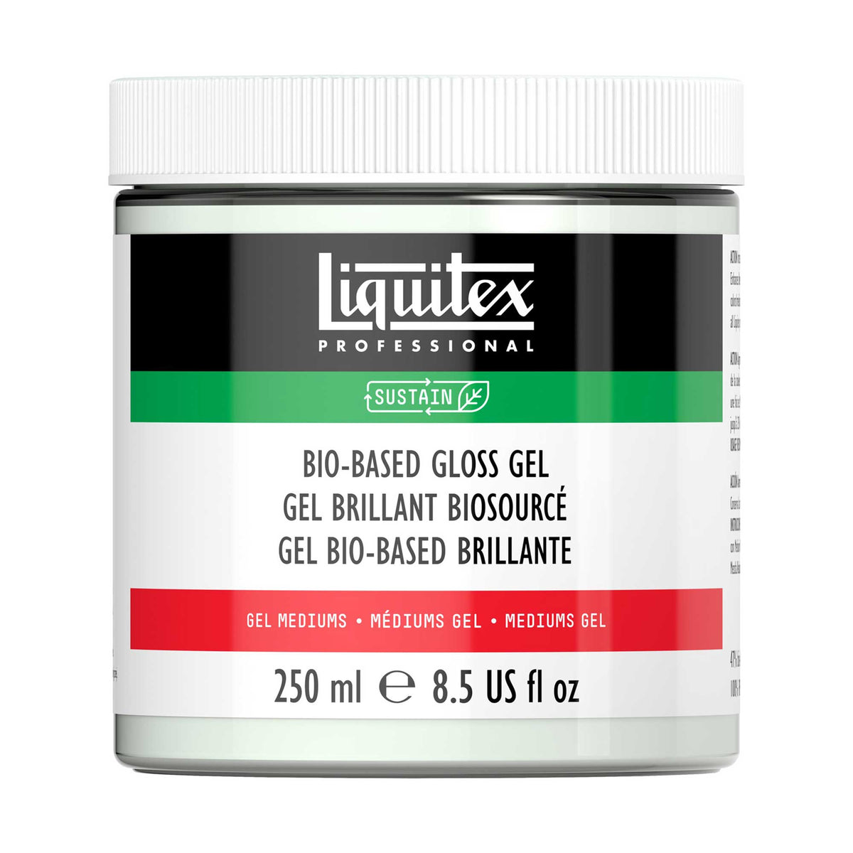 Liquitex Professional Bio-Based Gloss Gel for enhancing shine in acrylic artworks