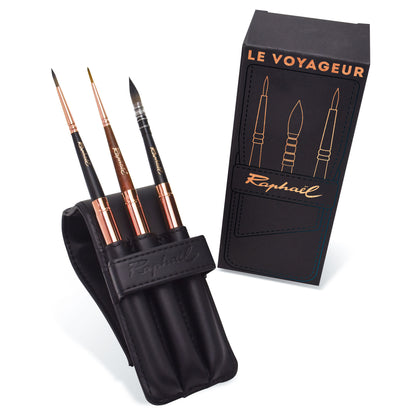 Raphael Le Voyageur Travel Brushes - Pouch and Packaging