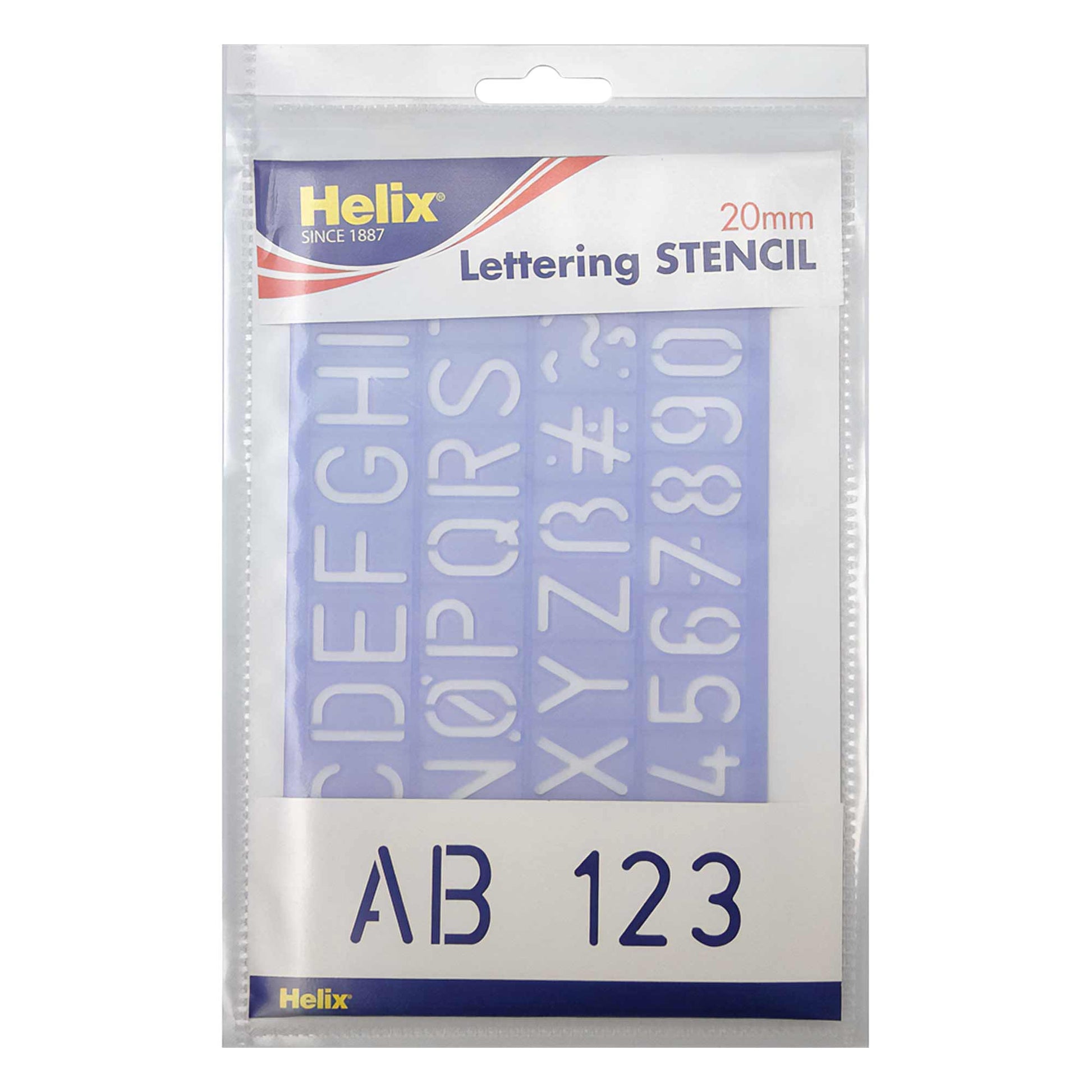 Helix Lettering Stencils - 20mm, Standard