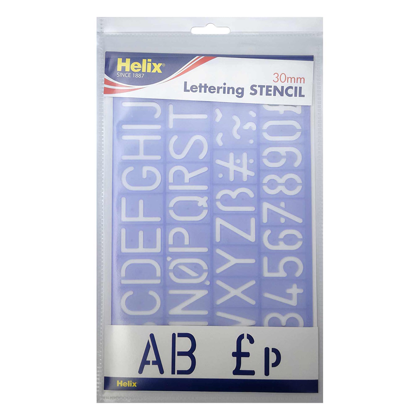 Helix Lettering Stencils - 30mm, Standard