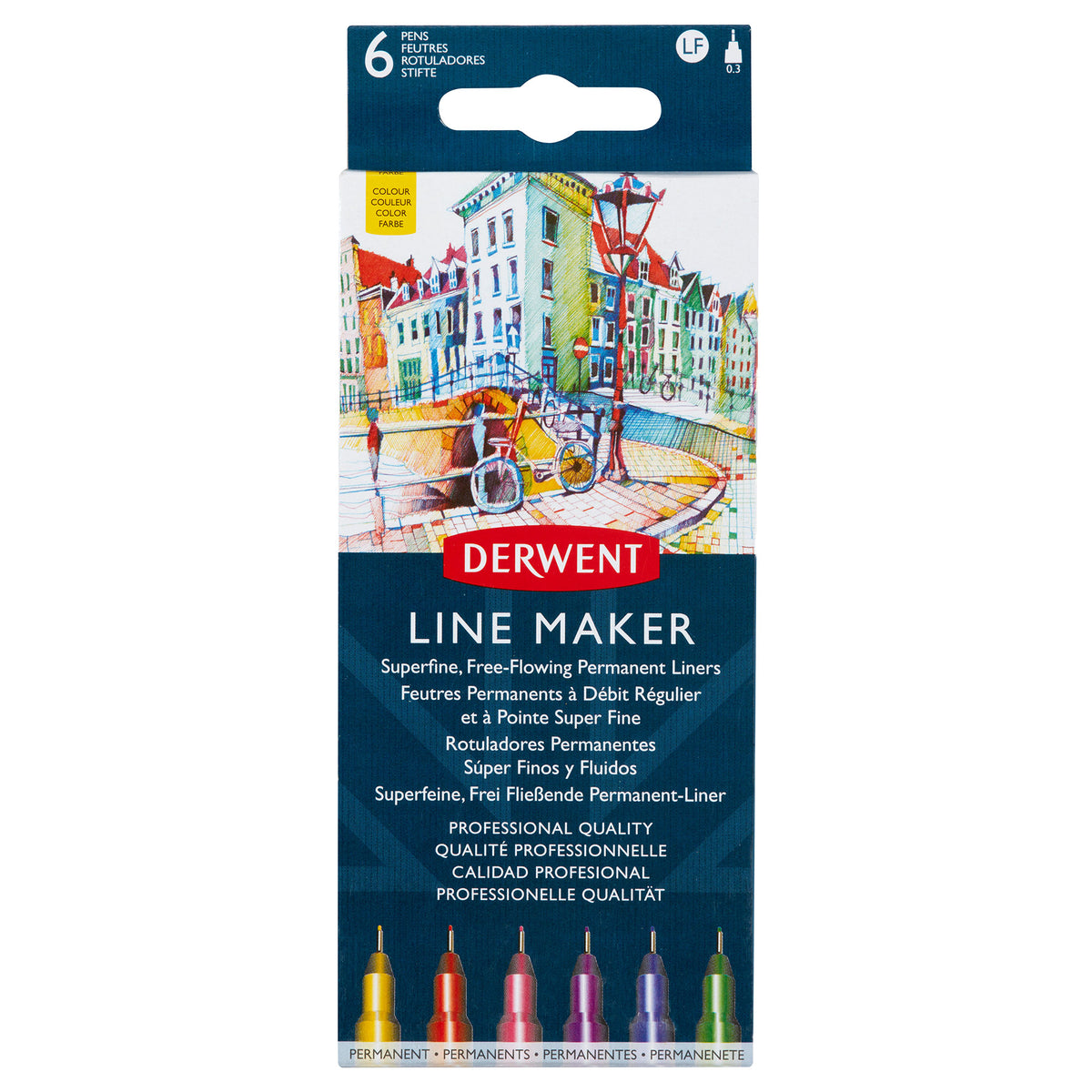 Derwent Line Maker - Set of 6 Assorted Colours