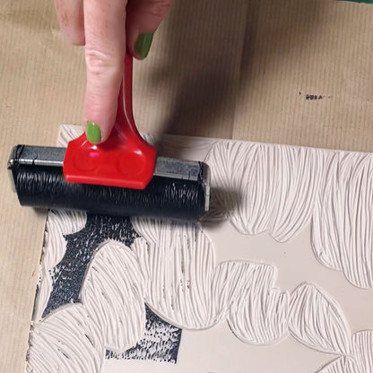 Essdee Lino Blocks - In use with Essdee Ink Roller (Sold Separately)