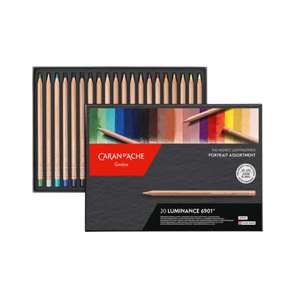 Caran d'Ache Luminance 6901 Box of 20 - PORTRAIT ASSORTMENT