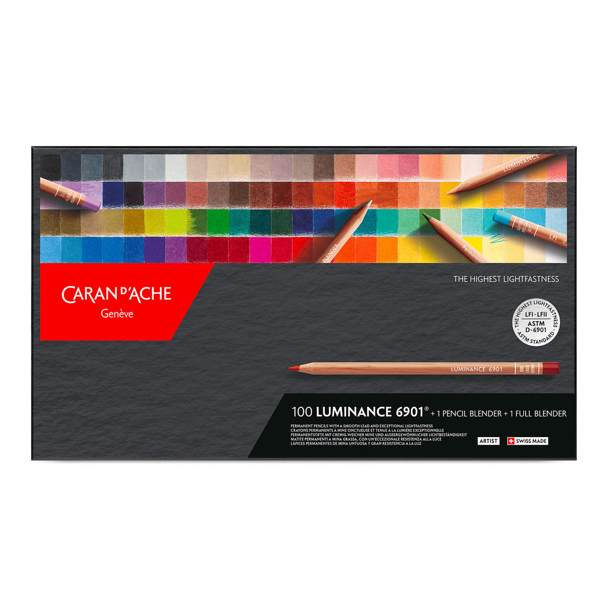 Caran d'Ache LUMINANCE 6901 - Box of 100 + 2 Blenders