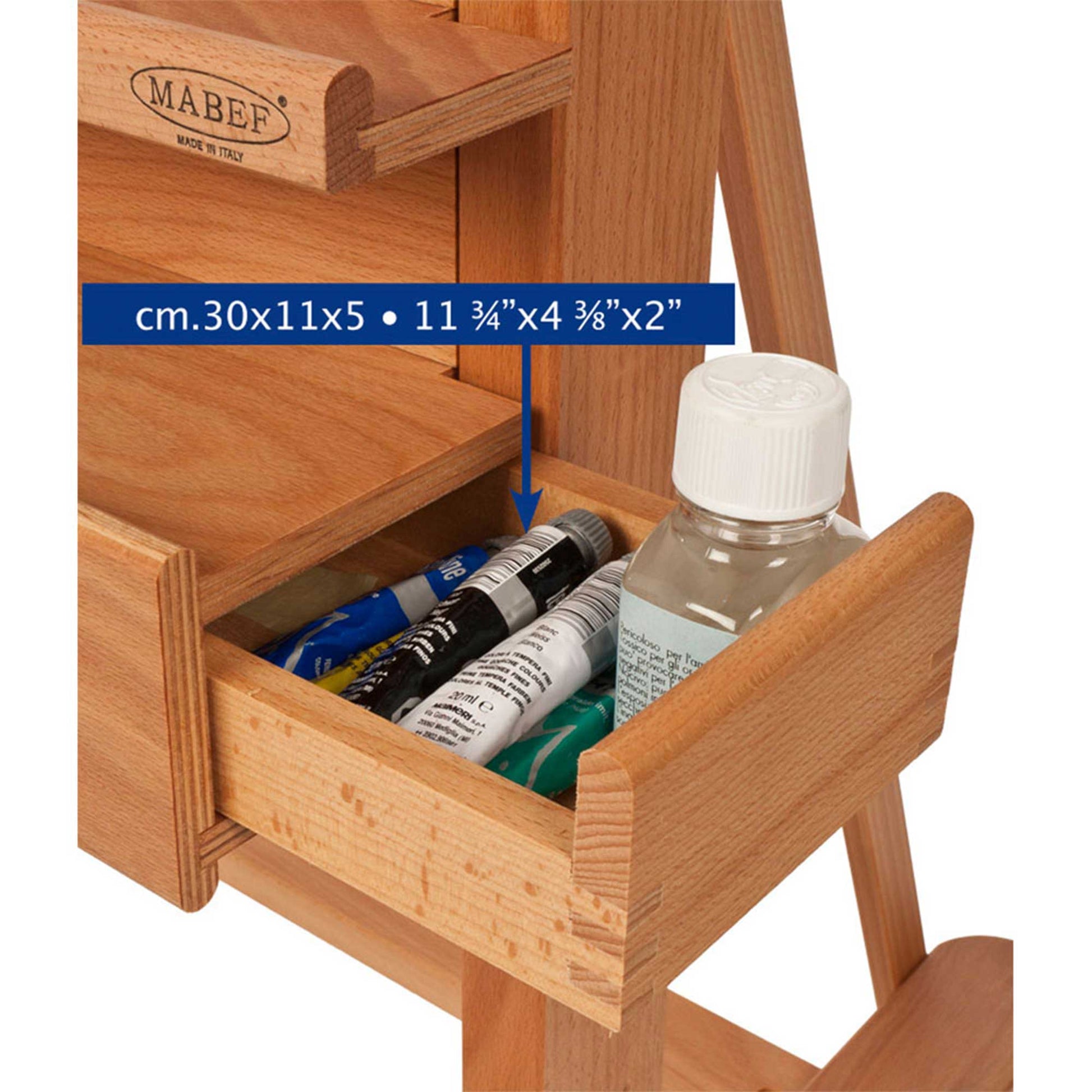 Mabef M05 Studio Easel Drawer Closeup