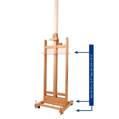 Mabef M19 Beech Double Sided Studio Easel Height Dimensions