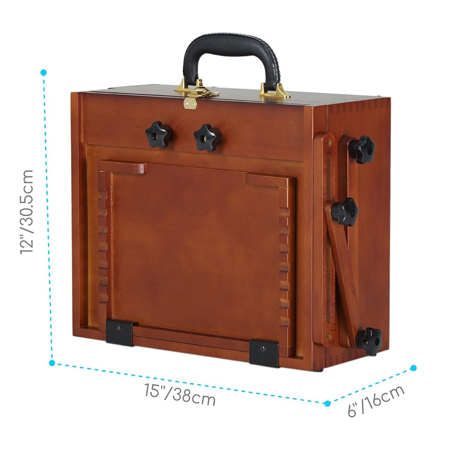 It's perfect for outdoor painting, letting you carry all your essentials and wet artwork effortlessly.