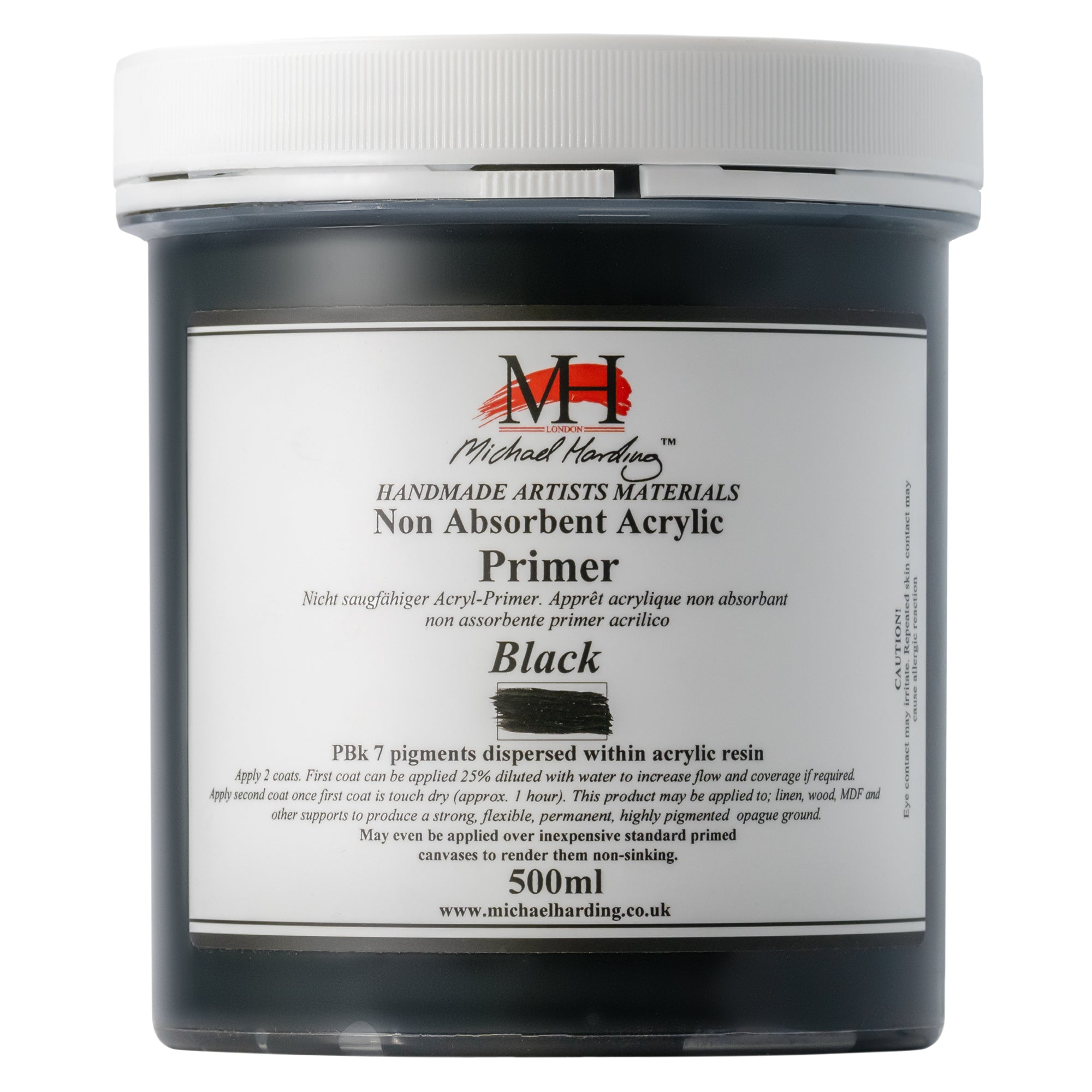 Michael Harding Non-Absorbent Acrylic Primer - Black - 500ml