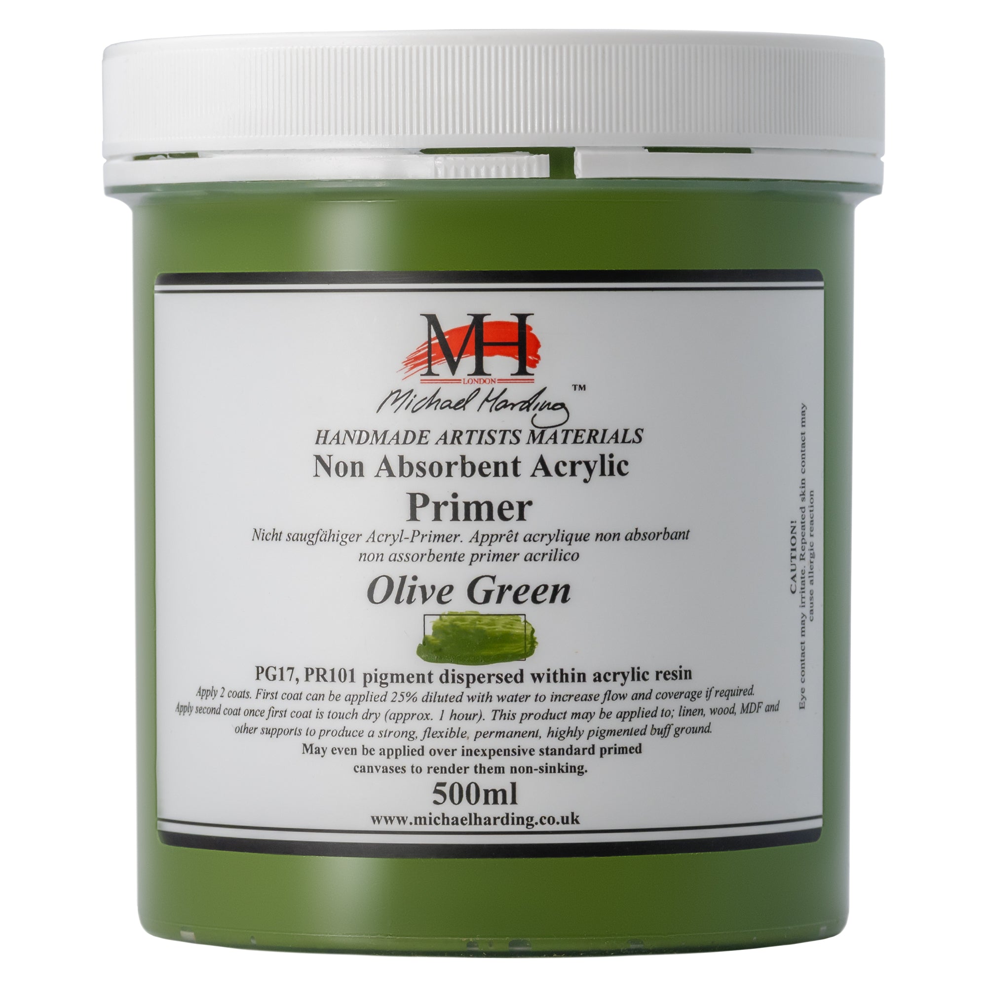 Michael Harding Non-Absorbent Acrylic Primer - Olive Green - 500ml