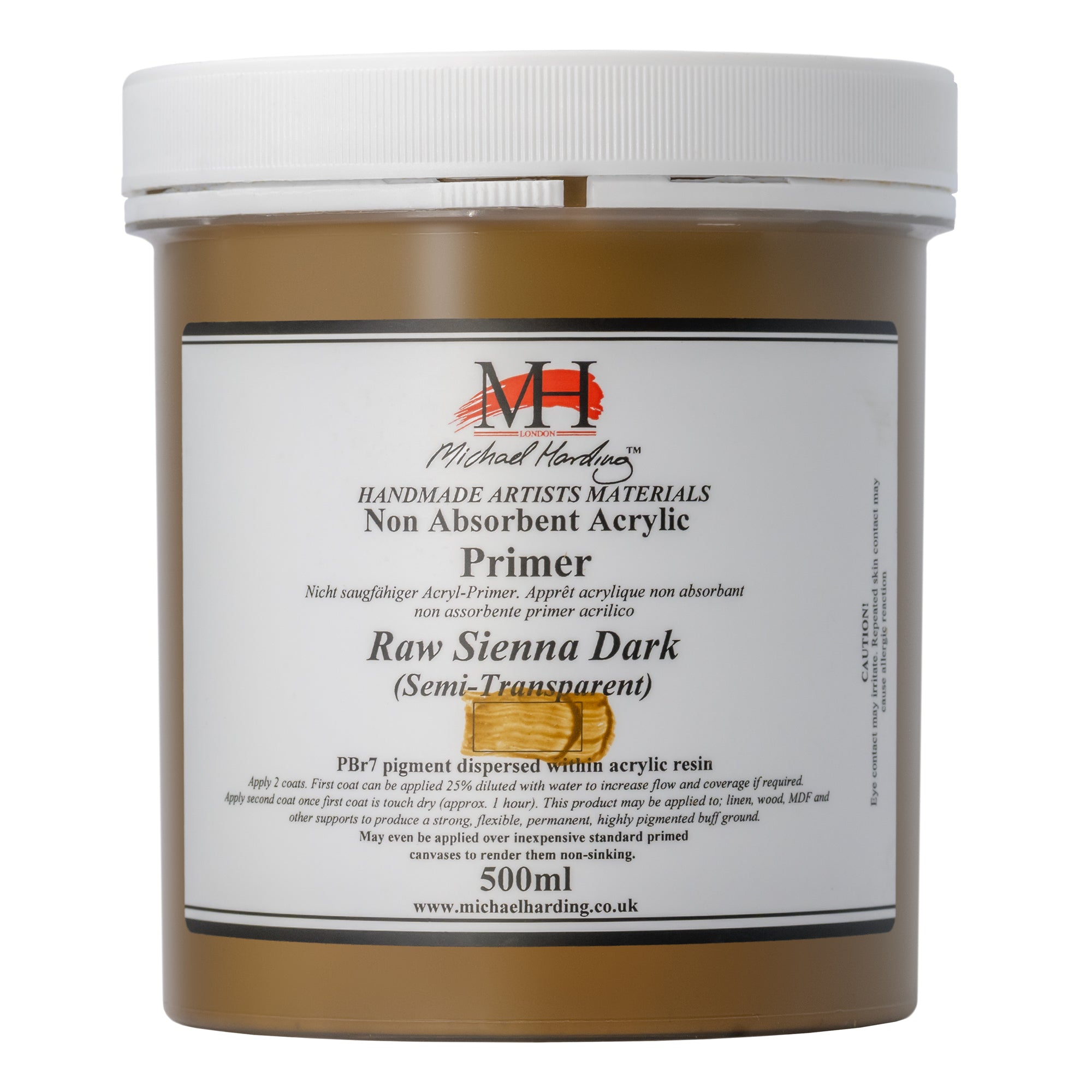 Michael Harding Non-Absorbent Acrylic Primer - Raw Sienna Dark (Semi-Transparent)