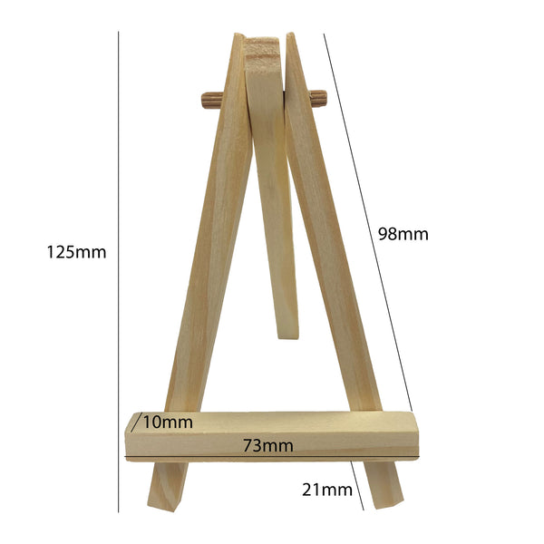 Mini Wooden Display Easels - Pine Wood - 126mm x 73mm - Pack of 10