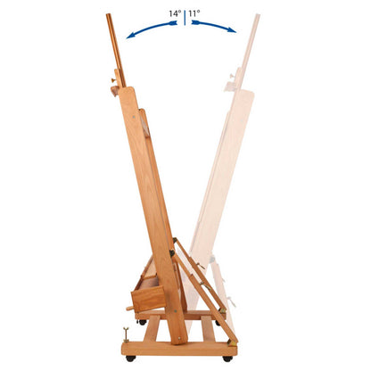 Mabef M04 Master Artist Studio Easel Tilt Dimensions 