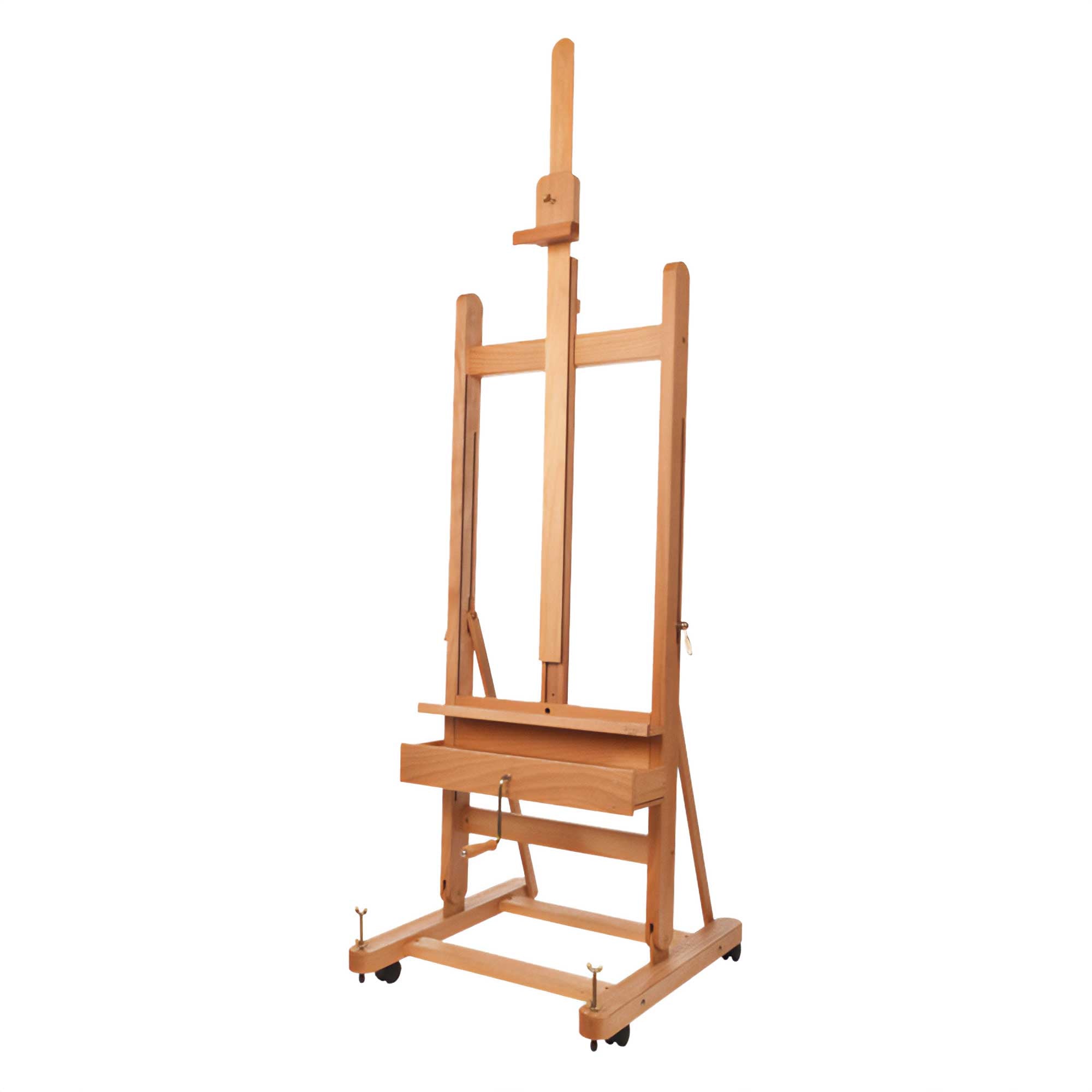  Wooden Bifold Display Easel with 2 Height-Adjustable Pegs, 65h  Floor-Standing Art Easel for Indoor Use - Cherry, Wood : Home & Kitchen