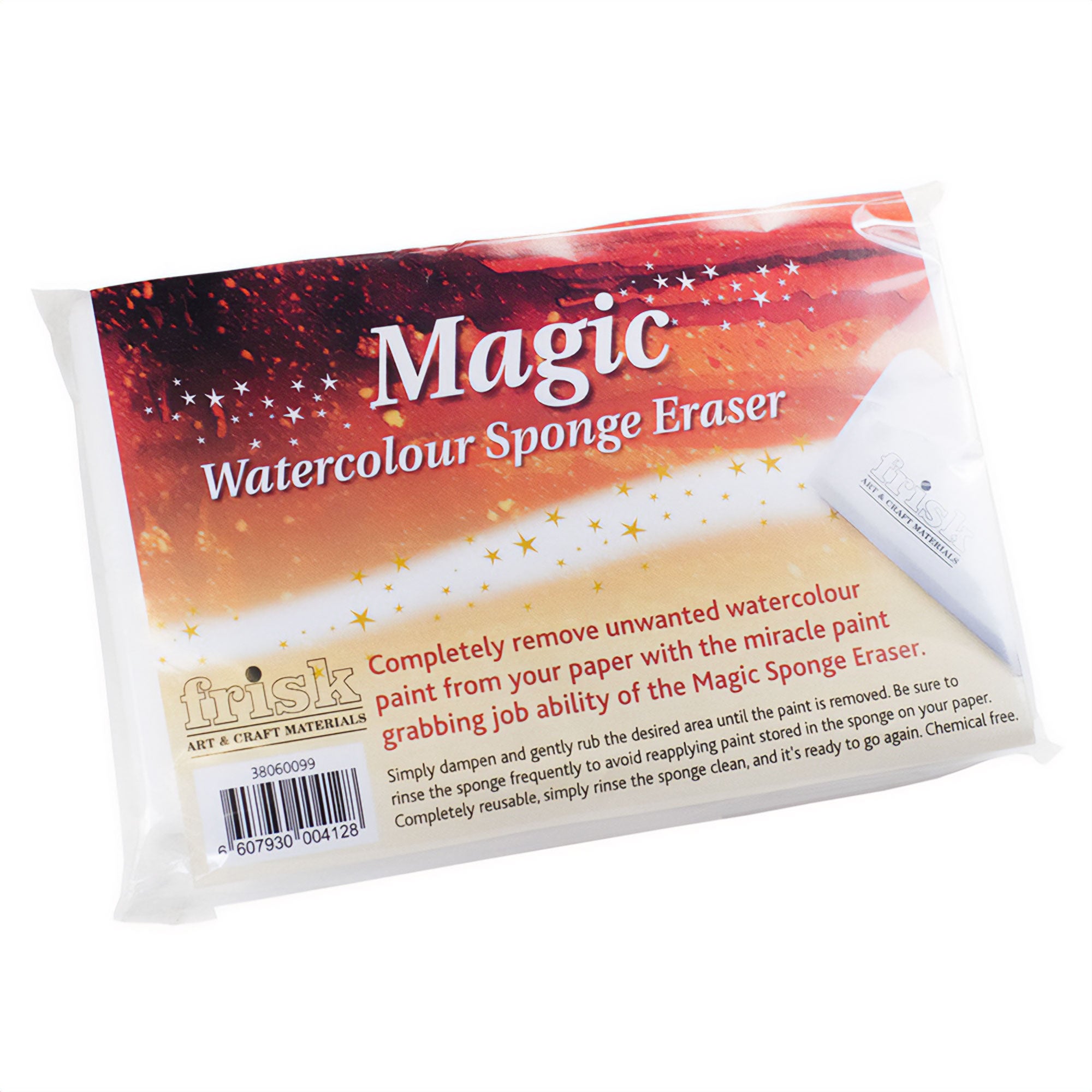 Frisk Magic Watercolour Sponge Eraser Pack of 4