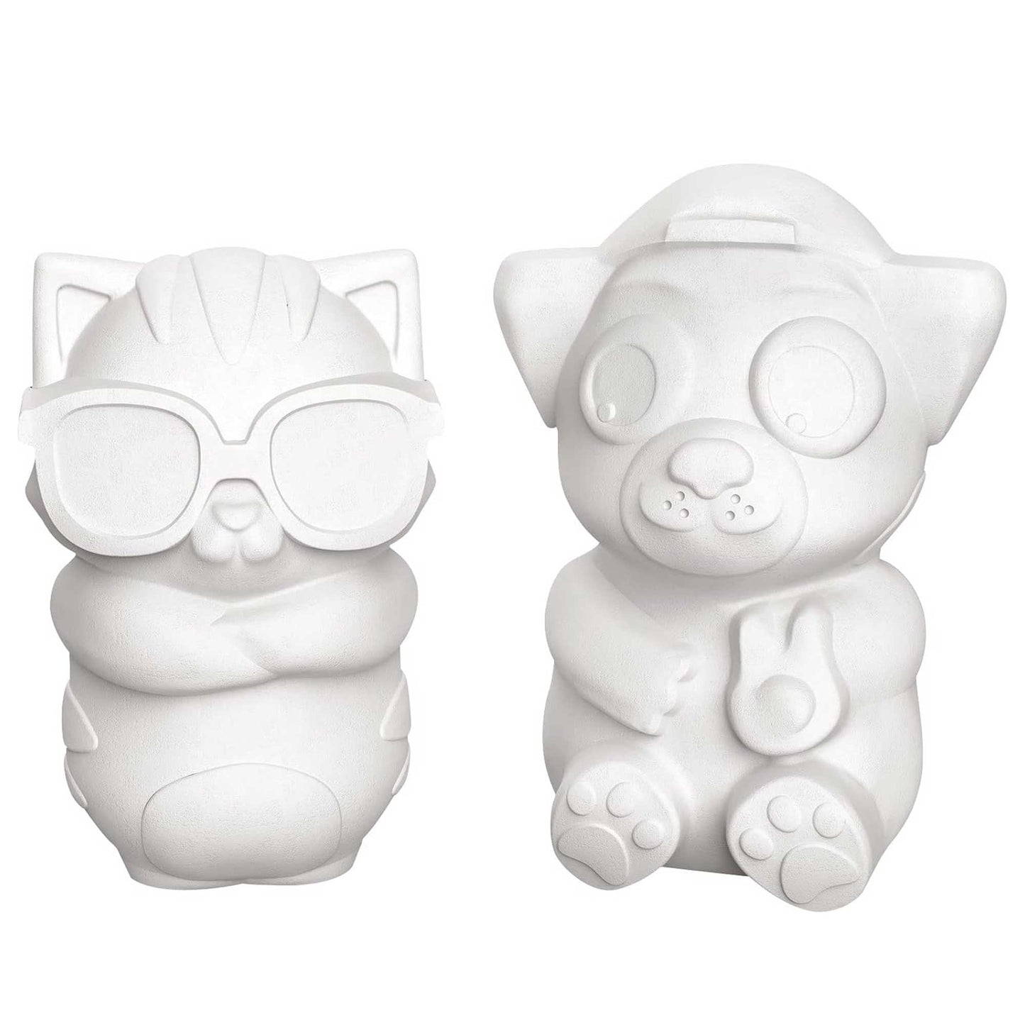 Maped Creativ Plaster Friends - Summer - Plaster characters before being painted