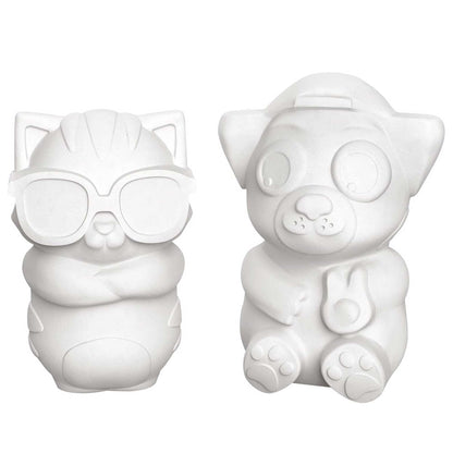 Maped Creativ Plaster Friends - Summer - Plaster characters before being painted