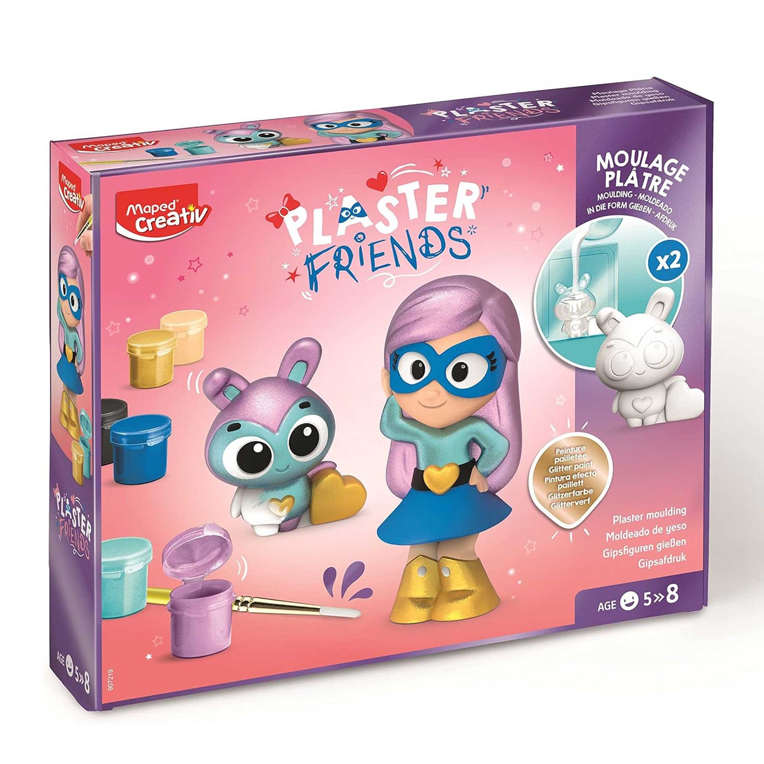 Maped Creativ Plaster Friends - Plaster Characters for Painting - Super Girl