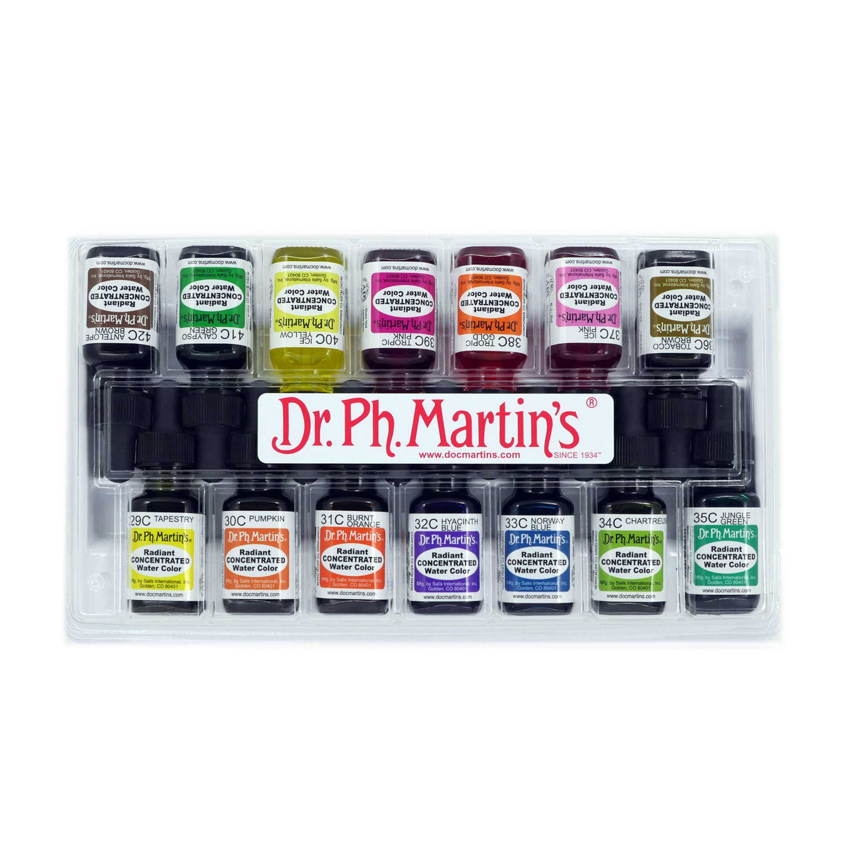 Dr. Ph. Martin&#39;s Radiant Concentrated Watercolour Ink - Set C