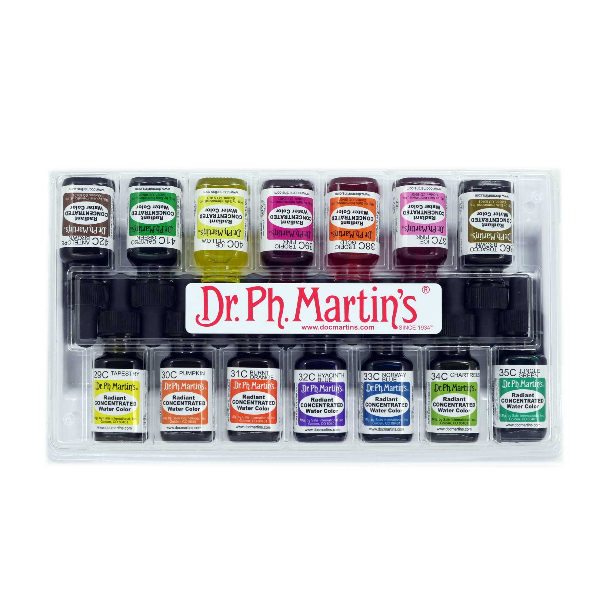 Dr. Ph. Martin's Radiant Concentrated Watercolour Ink - Set C