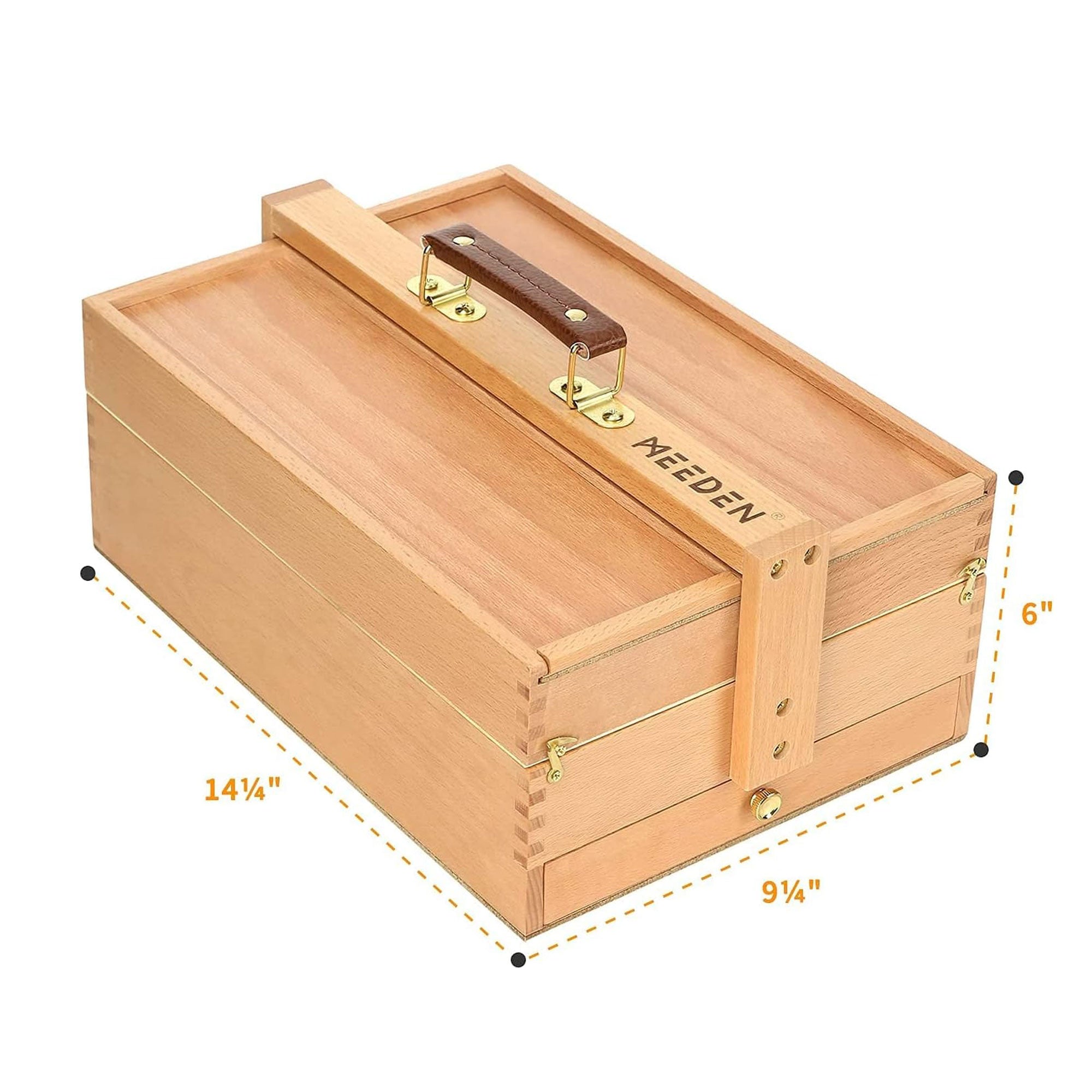 MEEDEN 4-Drawer Art Supply Storage Box, Dark Walnut — MEEDEN ART