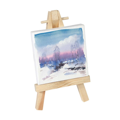 Daler-Rowney Simply Mini Stretched Canvases on a table easel