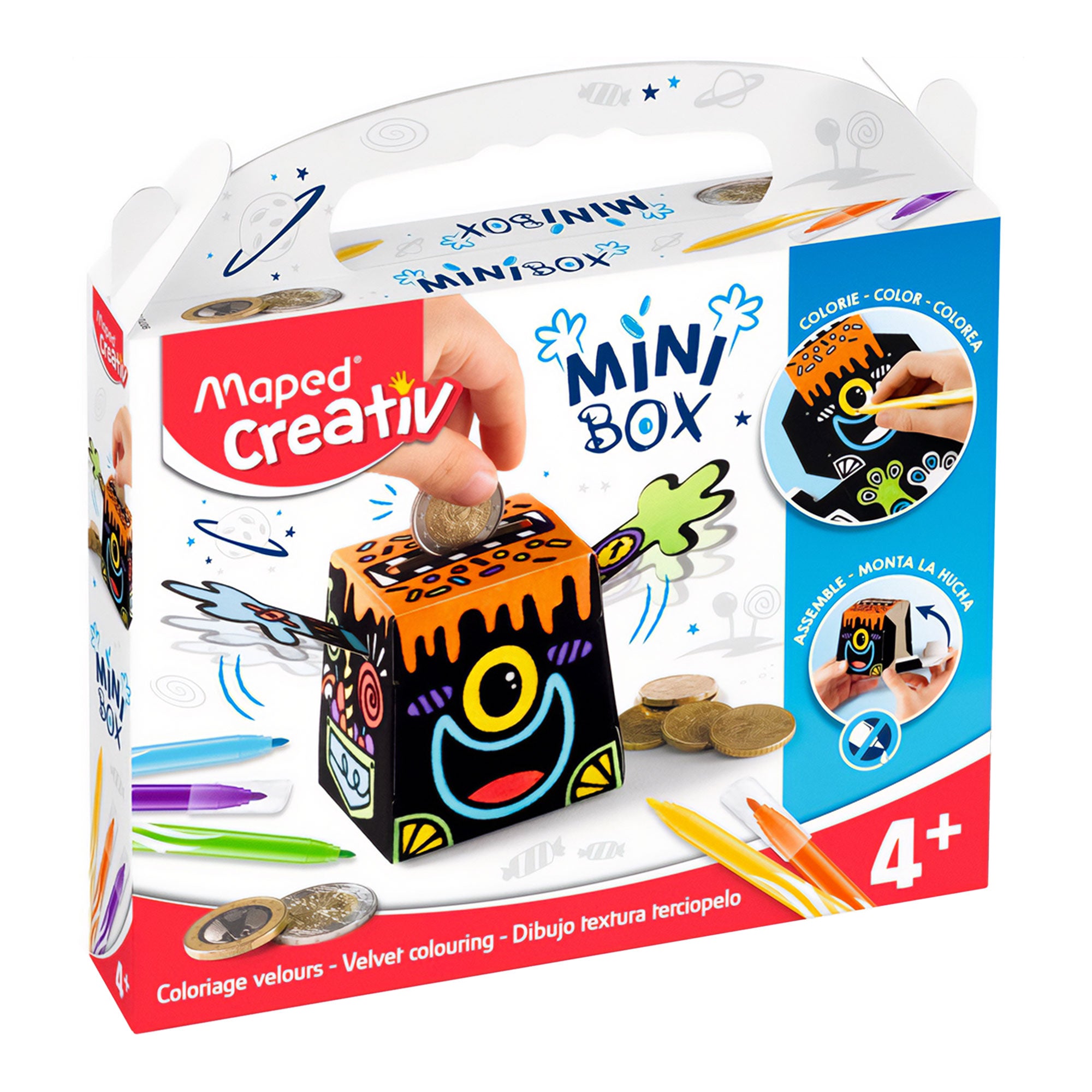 Maped Creativ Mini Box - Velvet Colouring Money Box Kit