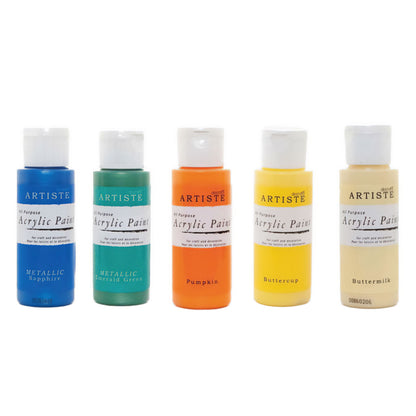Artiste Acrylic Paint Set Pack Of 6X 59ml 2oz - Portrait Colours
