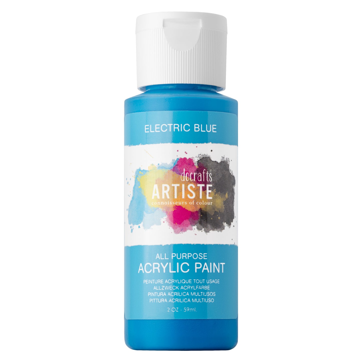 Docrafts Artiste Multi-Surface Acrylic Paint - 59ml - Electric Blue