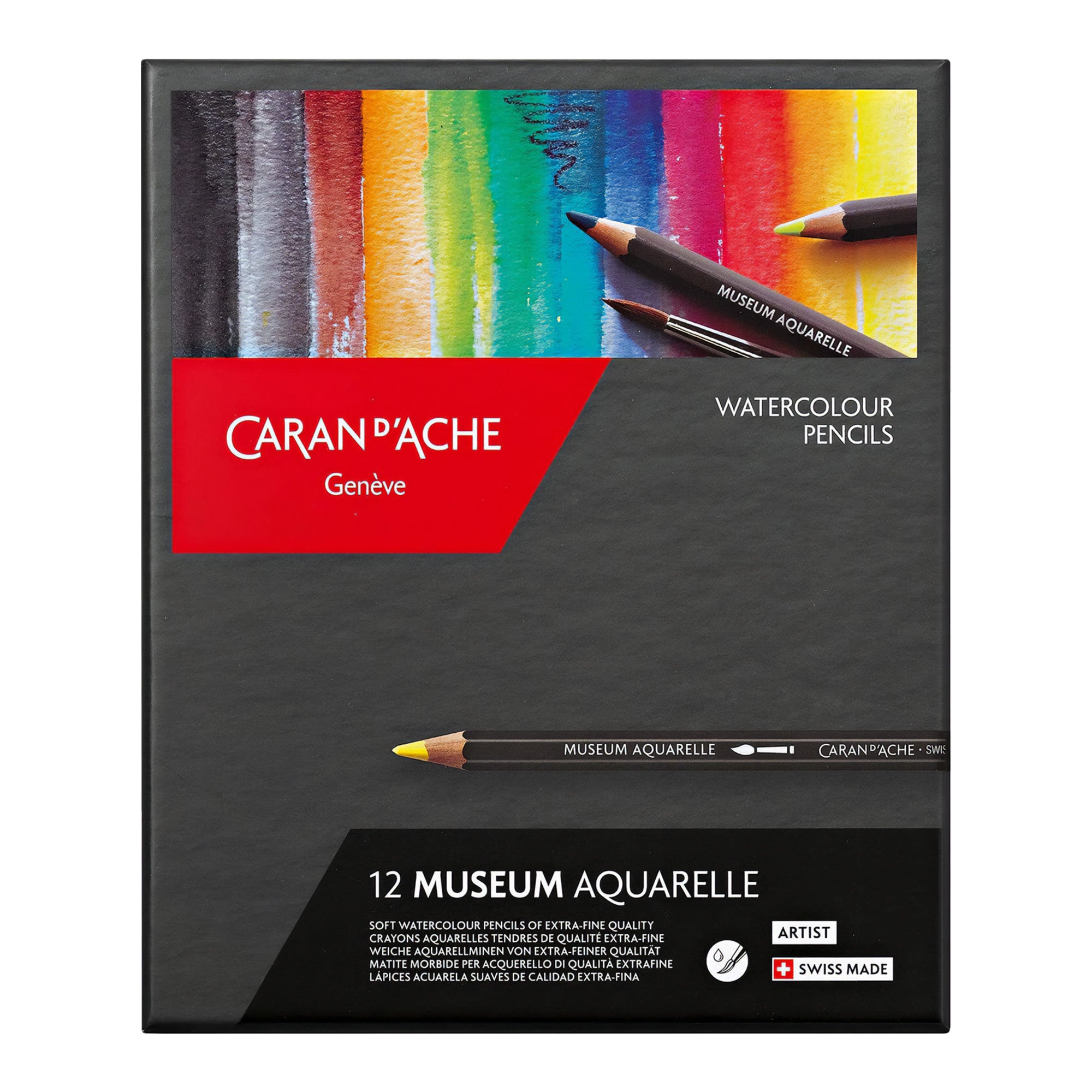 Caran d'Ache Museum Aquarelle Pencils - Set of 12