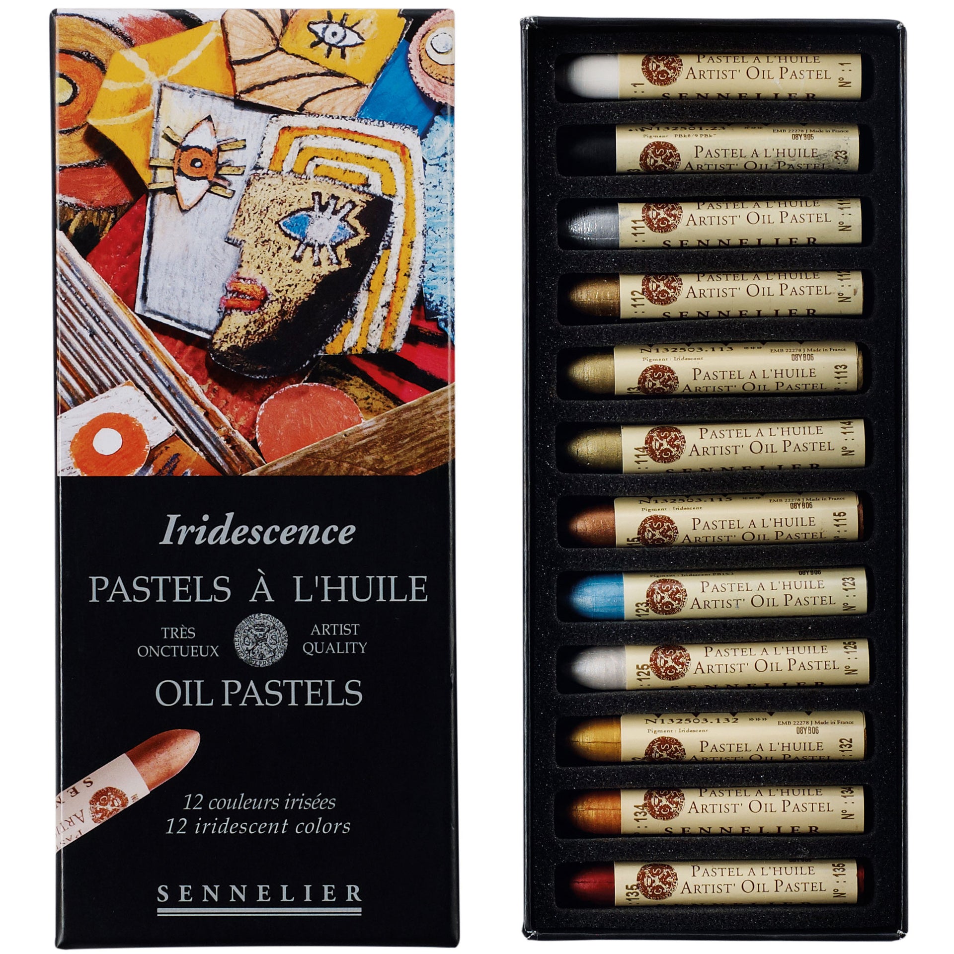 Iridescent Artists Quality Oil Pastels Set 12