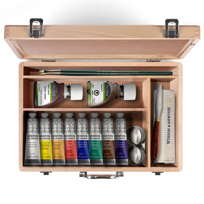 Winsor & Newton : Winton : Oil Paint : 37ml : Wooden Box : Set of 8