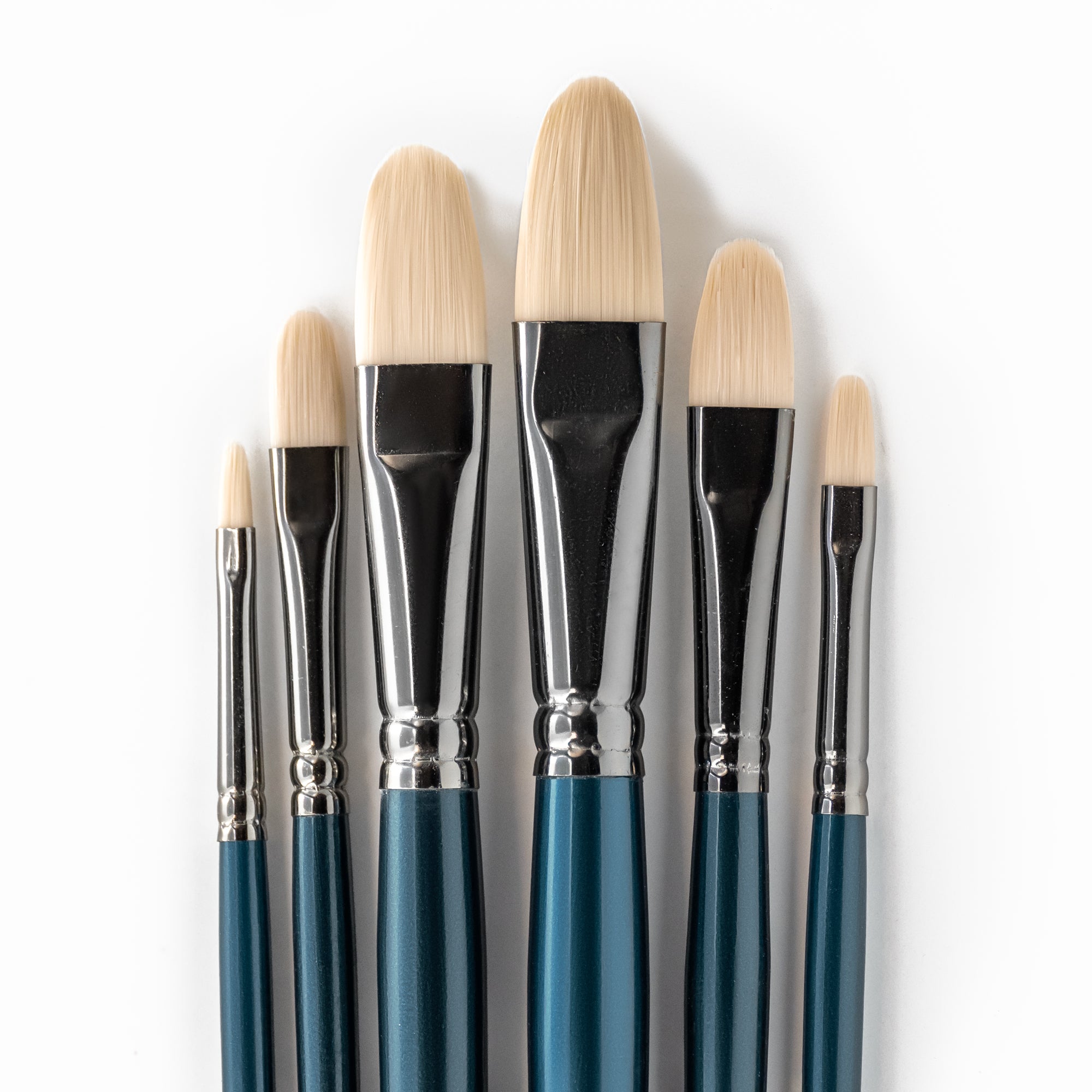 ARTdiscount Pro Oil & Acrylic Filbert Brush Set of 6