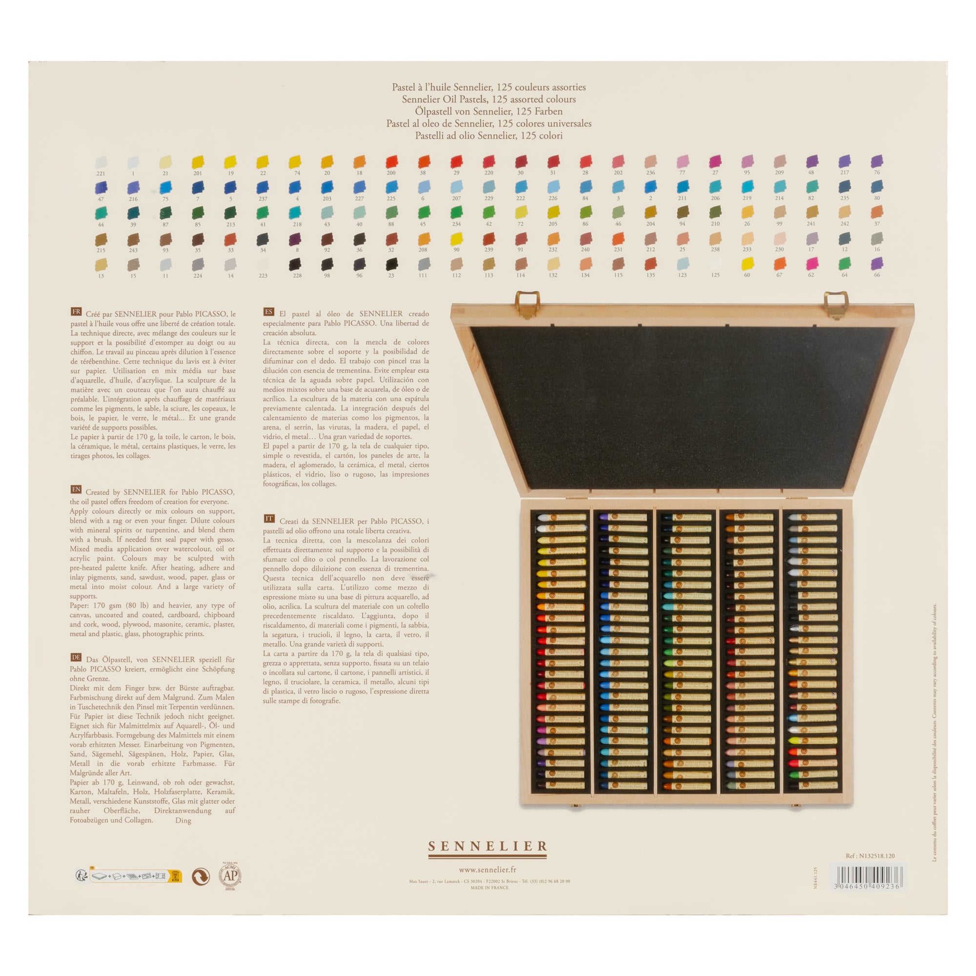 Sennelier Oil Pastels - Wooden Box Set of 125 – ARTdiscount