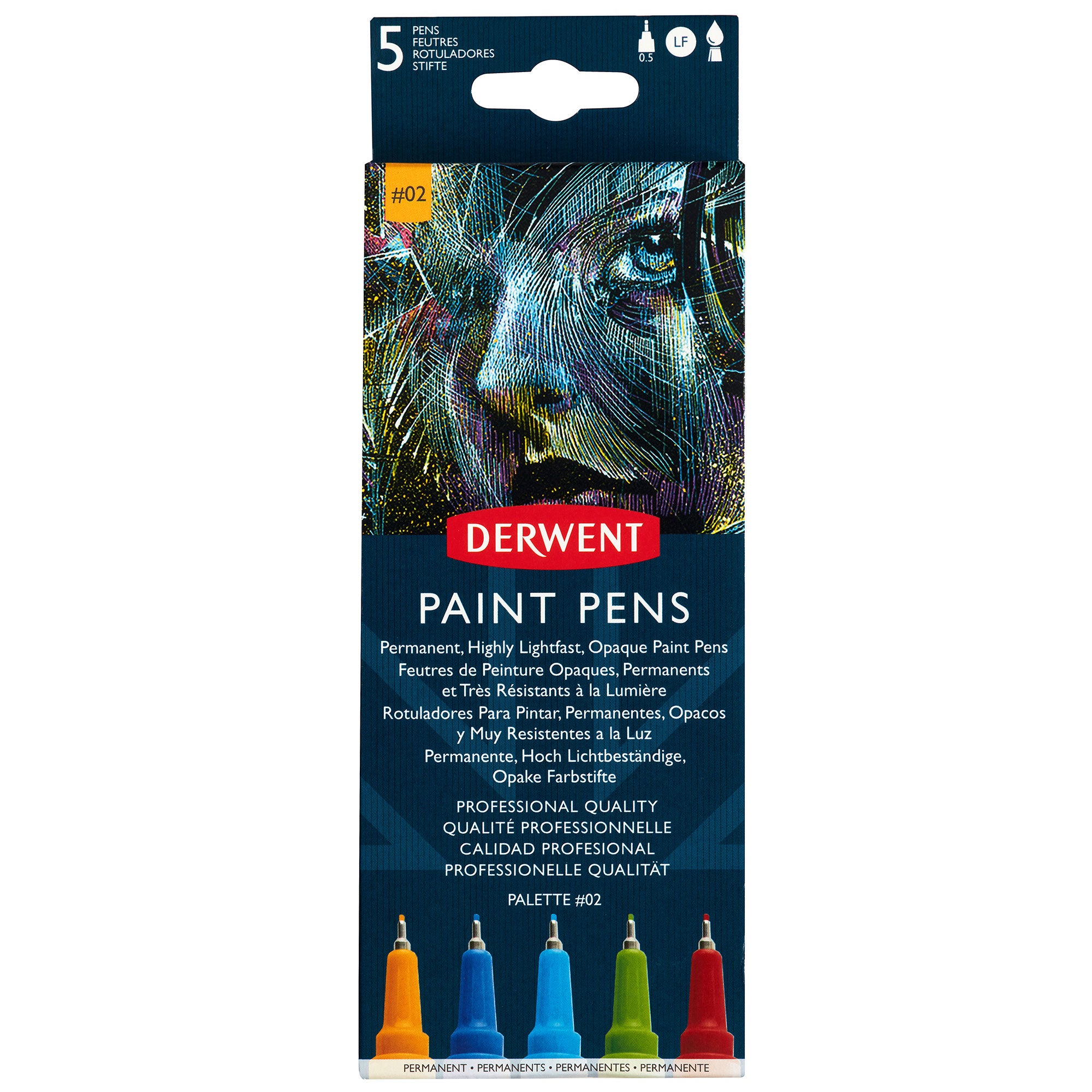 Derwent Paint Pens - Set of 5 #02