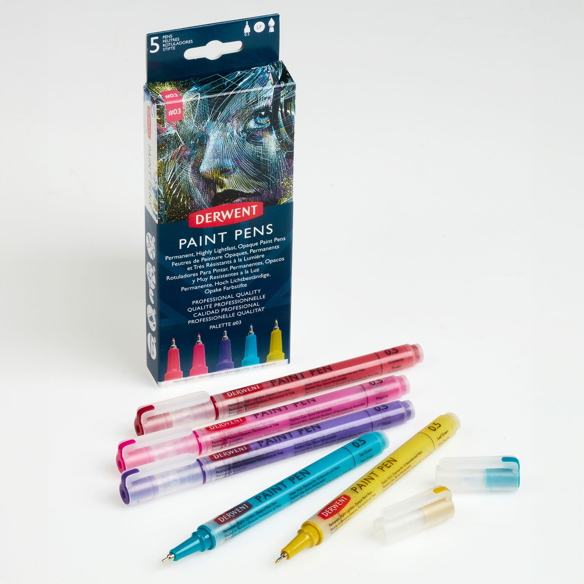 Derwent Paint Pens - Set of 5 #03 