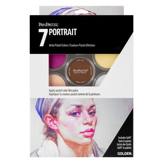 PanPastel Artist Pastels - Portrait Set of 7 Pastel Colours with Accessories