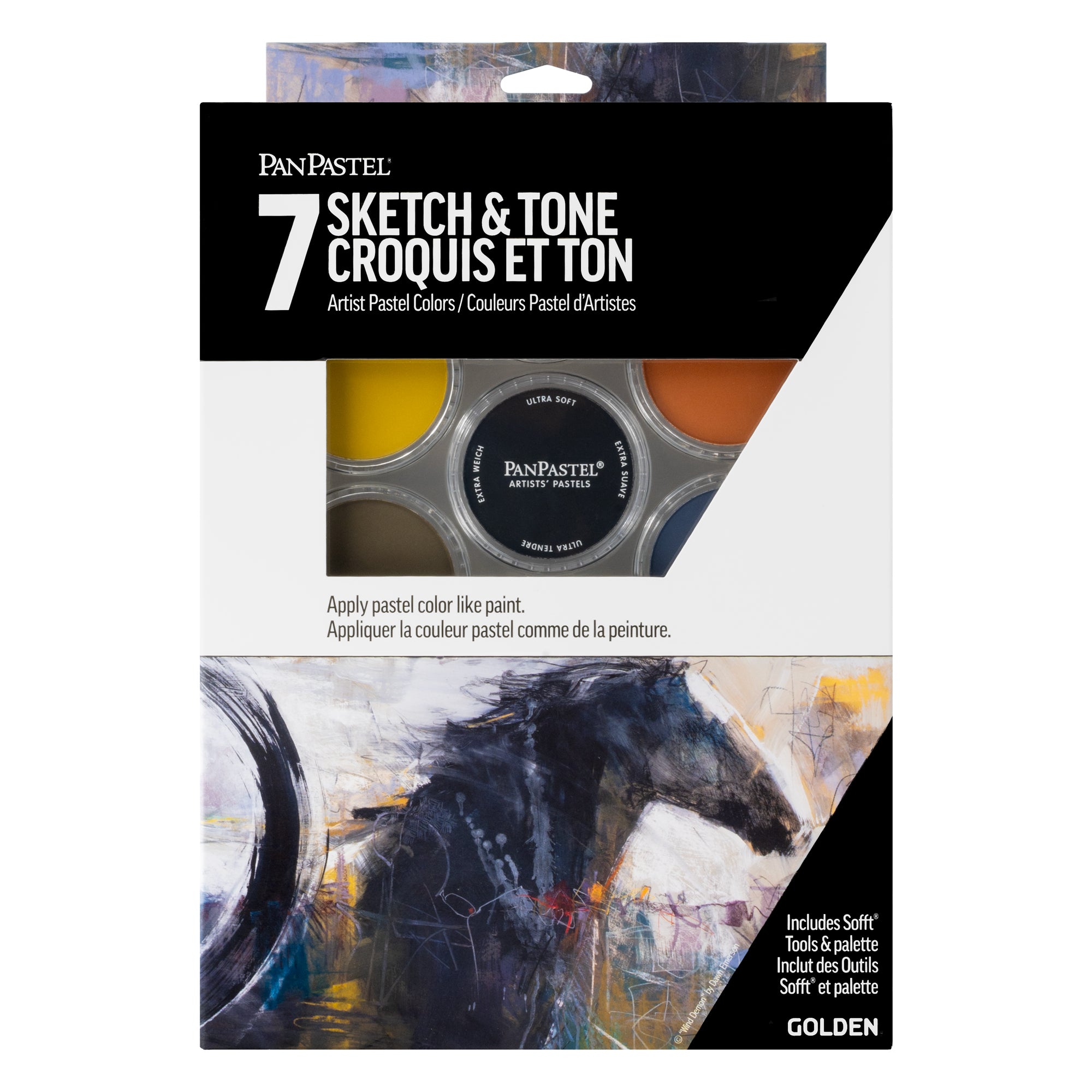 PanPastel Artist Pastels - Sketch & Tone Set of 7 Pastel Colours with Accessories