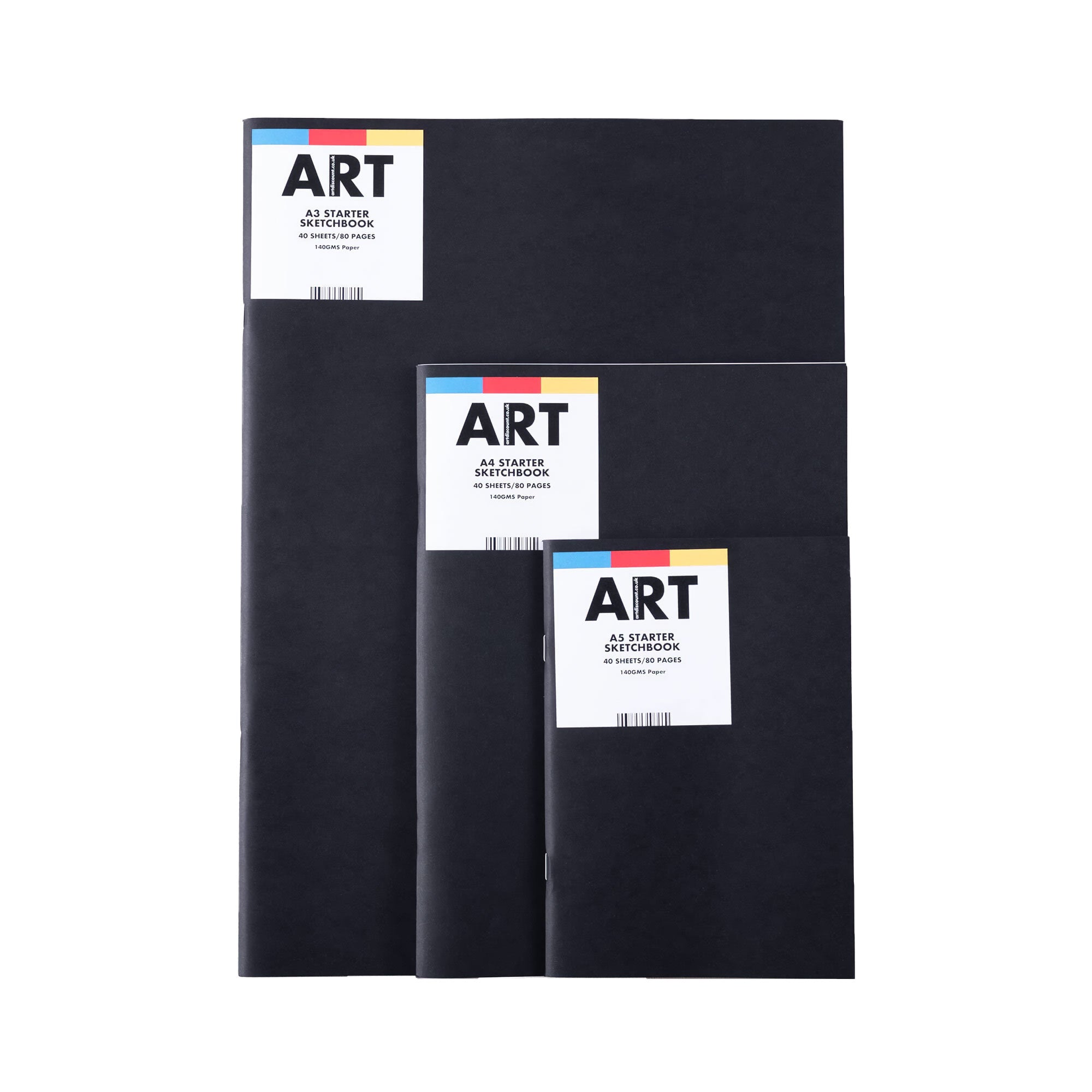 A3 Childrens Large Plain Paper Art Drawing Pad, 50 Sheets - Paper