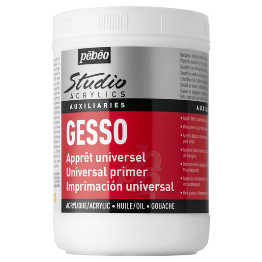 Pebeo Studio Acrylics Gesso - 1 Litre Pot