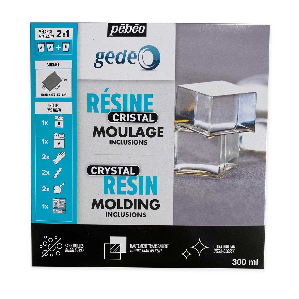 Pebeo Gedeo Crystal Resin - 300ml Set Box