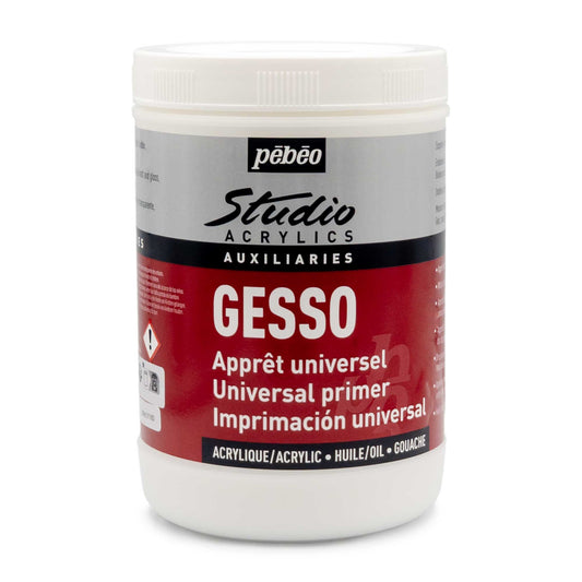 Pebeo Studio Acrylics Gesso - 1 Litre Pot