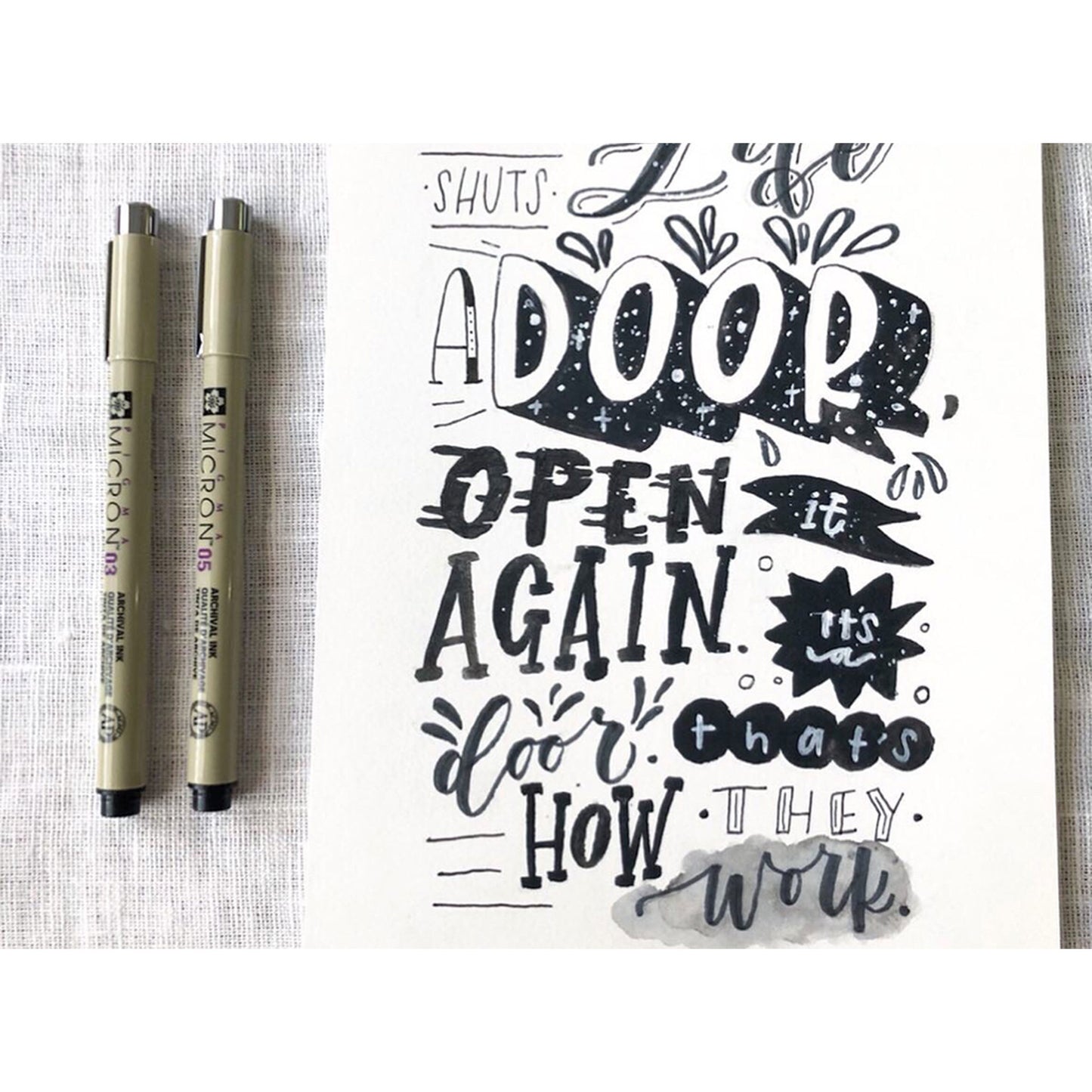 Sakura Pigma Micron Fineliners - Sample Illustration