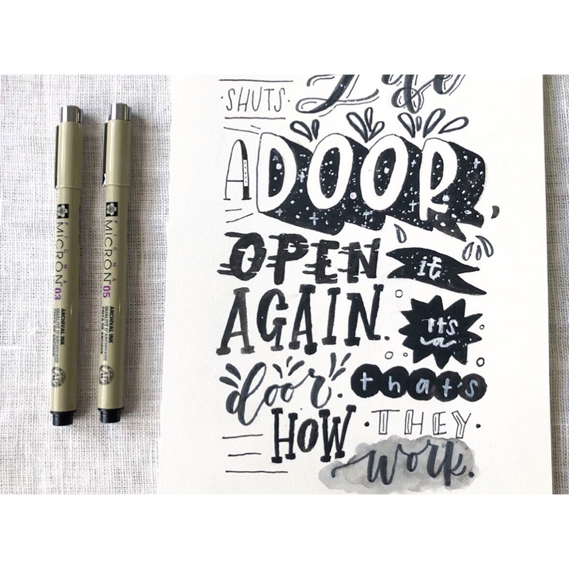 Sakura Pigma Micron Fineliners - Sample Illustration